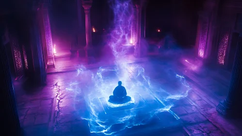 Meditative State in an Ancient Chamber