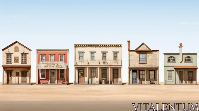 Old Western Town: Nostalgic Minimalism Meets Victorian Era AI Image