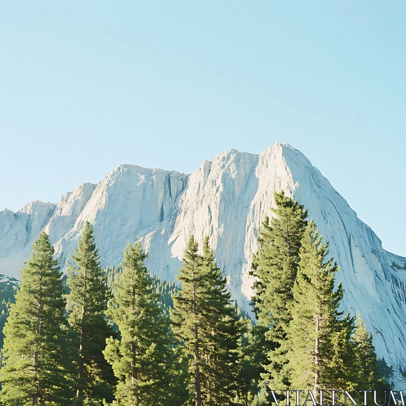 AI ART Peaceful Mountain Landscape with Trees