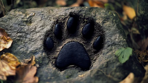 Animal Track on Rock