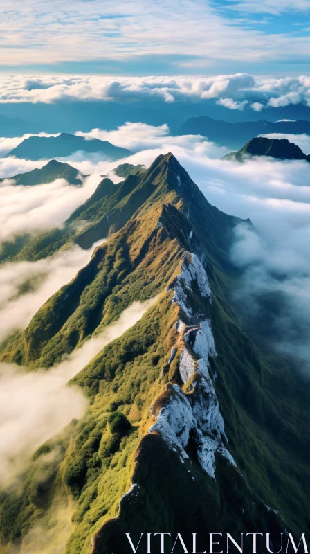 AI ART Cloud-Piercing Mountain Peaks