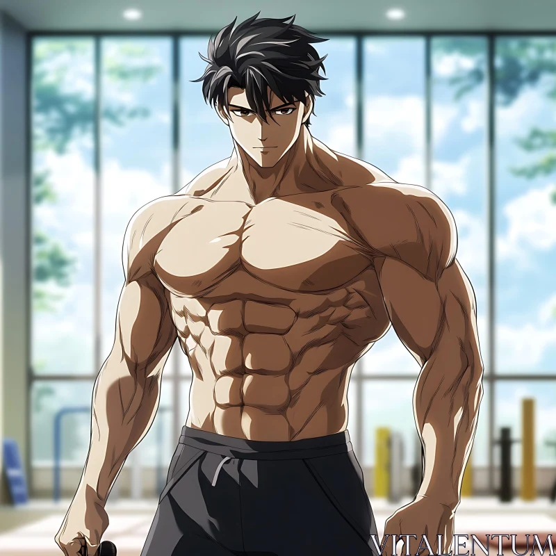 Anime Fitness Character AI Image