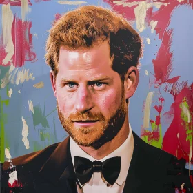 Prince Harry Abstract Painting