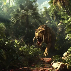 Prehistoric Predator Roams Tropical Forest