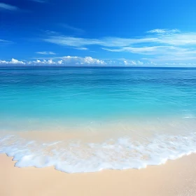 Peaceful Beach Scene - Turquoise Sea