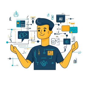 Tech Man Illustration