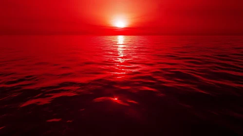 Crimson Sea Sunset