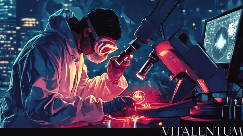 Scientist Working in a Laboratory AI Image