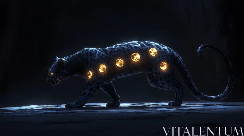 Night Prowler with Luminescent Markings AI Image