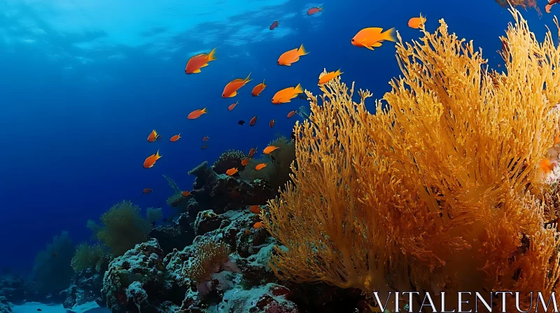 Marine Life: Fish and Coral Reef AI Image