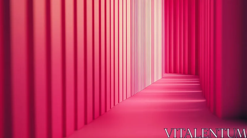 AI ART Parallel Pink Lines Abstract Design