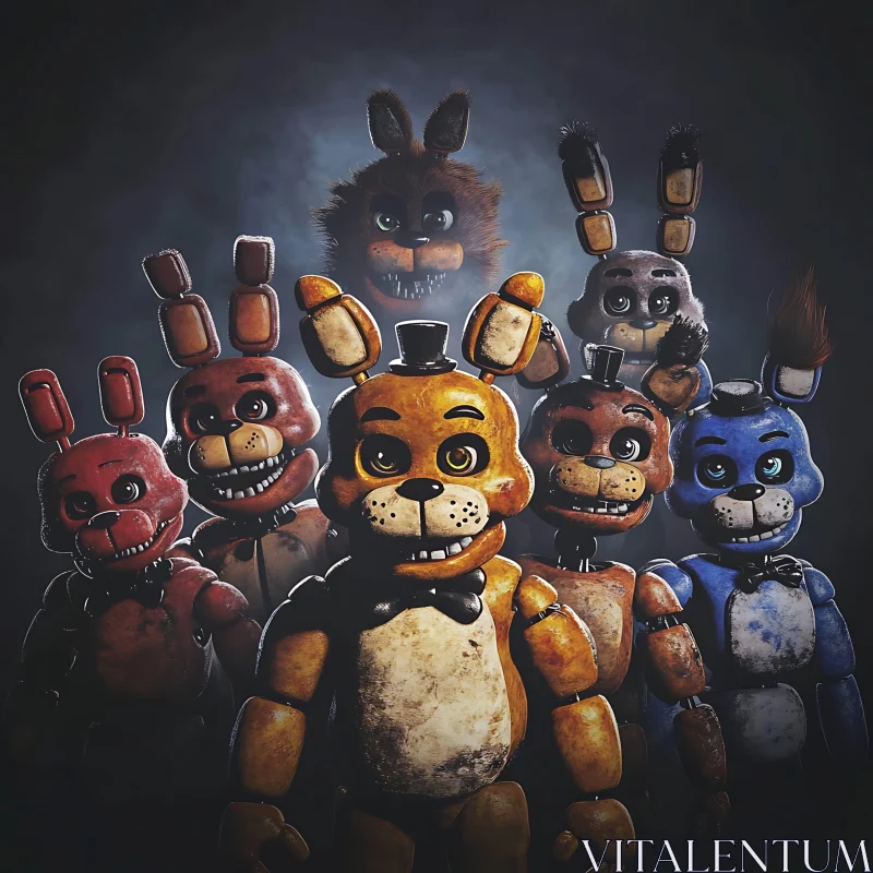 AI ART Vintage Cartoon Animatronics