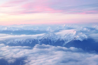 Snowy Peaks Above the Clouds