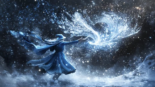 Magical Wizard Casting a Spell