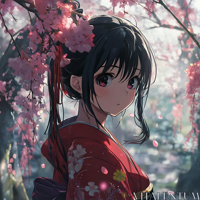 Springtime Serenity Anime Art AI Image