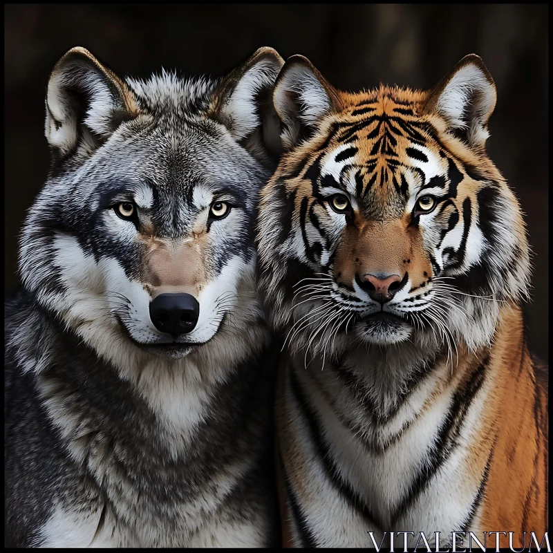 AI ART United: A Wolf and Tiger Portrait