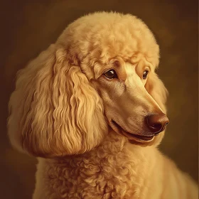 Graceful Golden Poodle in Portrait