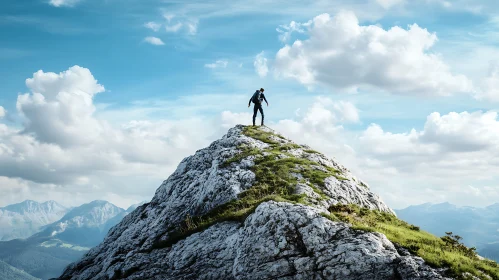 Hiker on the Mountain Top