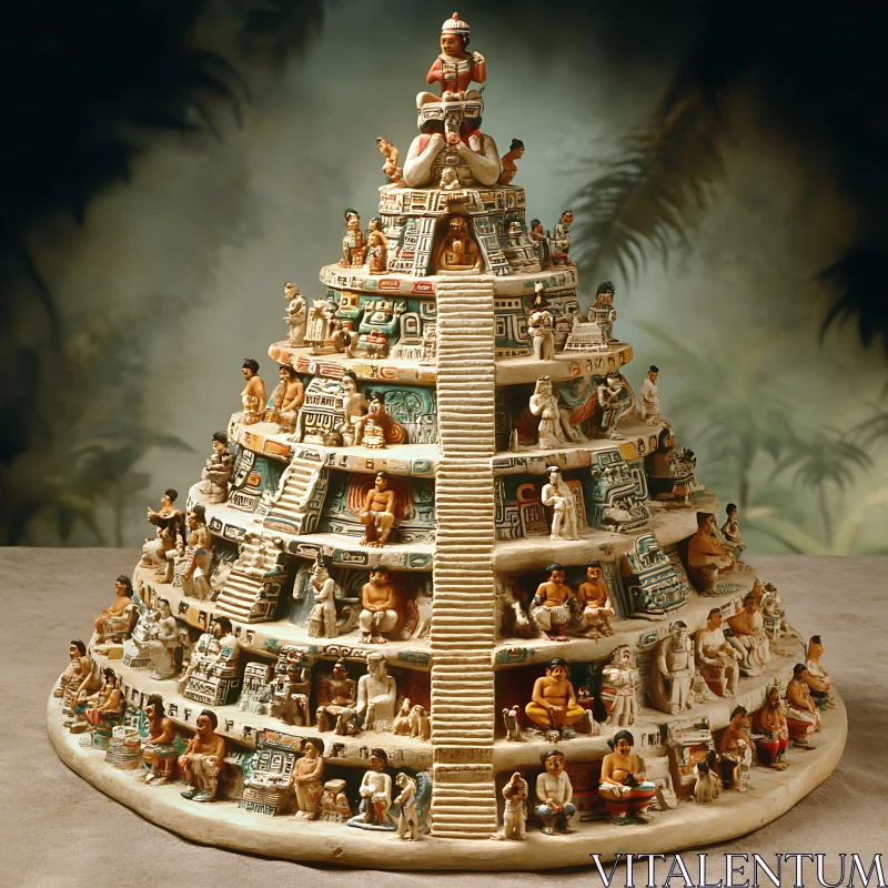 Ancient Civilization Pyramid Sculpture Art AI Image