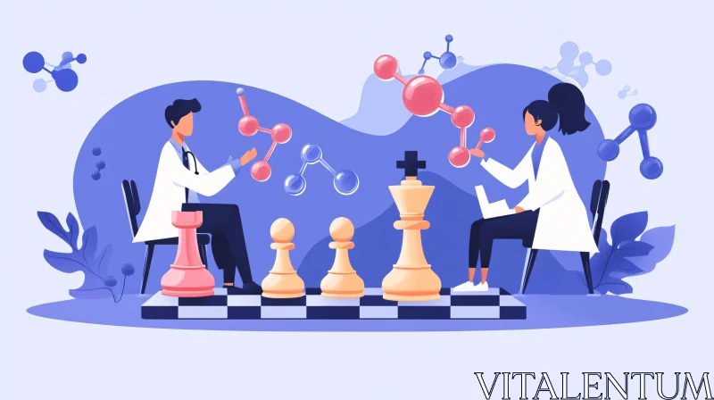 Medical Strategy Game: Doctors and Molecules AI Image