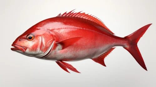 Realistic Red Fish Rendering in Carnivalcore Style