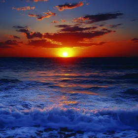 Sunset Over the Sea