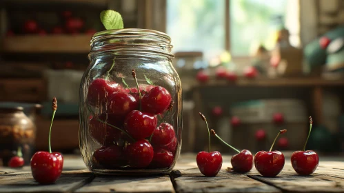 Cherries in a Glass Jar