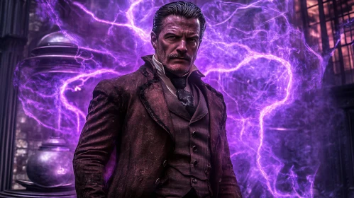 Arcane Portrait: Man of Purple Lightning