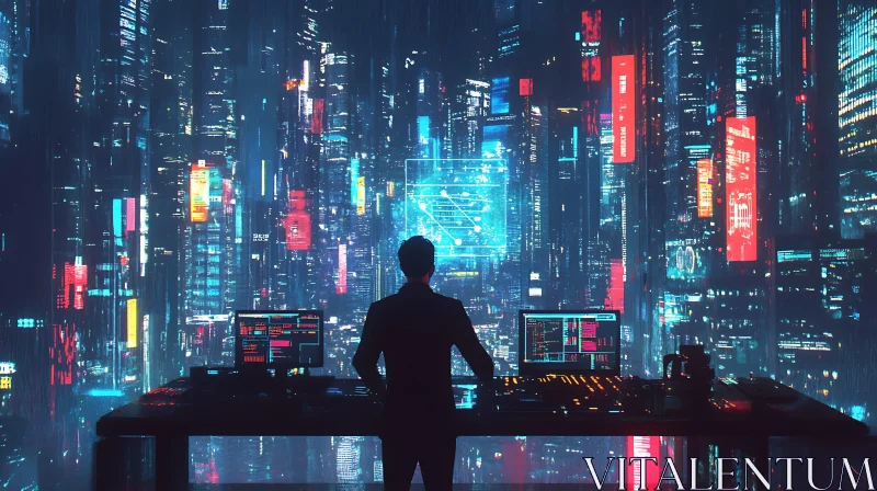 AI ART Cyberpunk City Future Vision