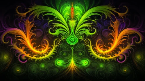 Abstract Colorful Fractal Art – Absinthe Culture Inspired Wallpaper