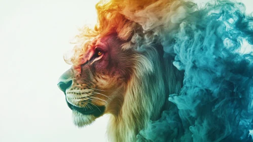 Lion and Smoke