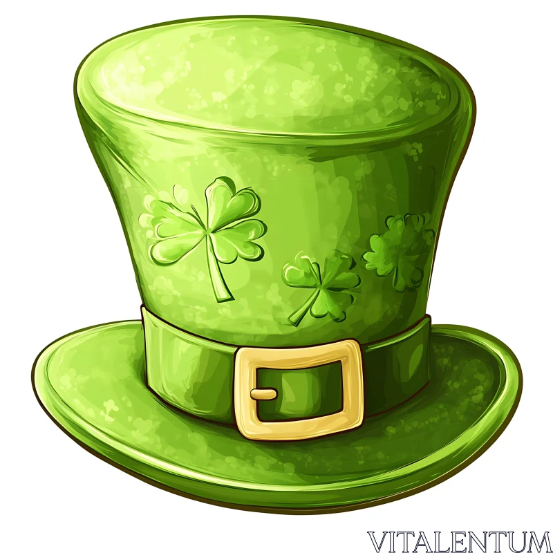 AI ART St Patrick's Day Green Hat Illustration