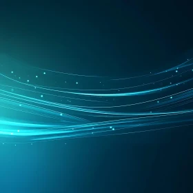 Abstract Teal and Cyan Lines Composition