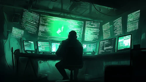 Green Code Matrix: A Hacker's World
