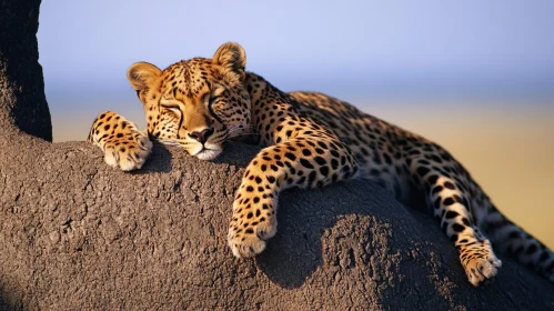 Resting Leopard Portrait