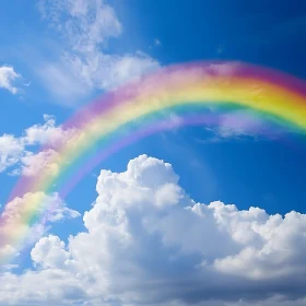 Arc of Colors: Rainbow Over Clouds