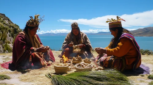 Traditional Andean Ceremony Lake Titicaca