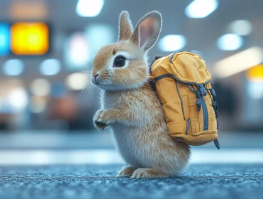 Rabbit with Backpack