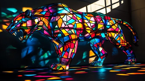 Colorful Cat Sculpture