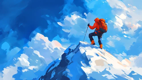 Snowy Mountain Peak Conquest
