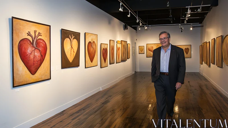 AI ART Anatomical Heart Paintings on Display