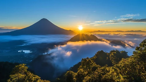 Serene Mountain Landscape at Dawn