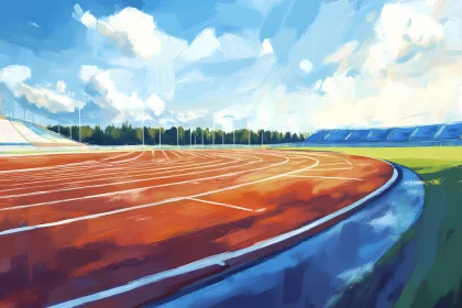 Explore the Beauty of an Empty Athletic Track