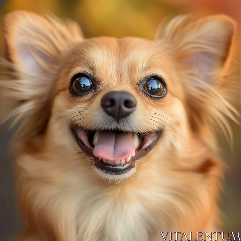 Happy Fluffy Dog with Gleaming Eyes AI Image