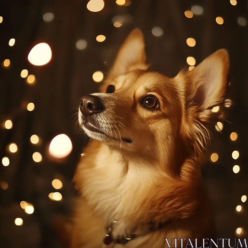 Focus Dog with Lights AI Image