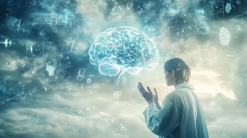Futuristic Brainpower Visualization