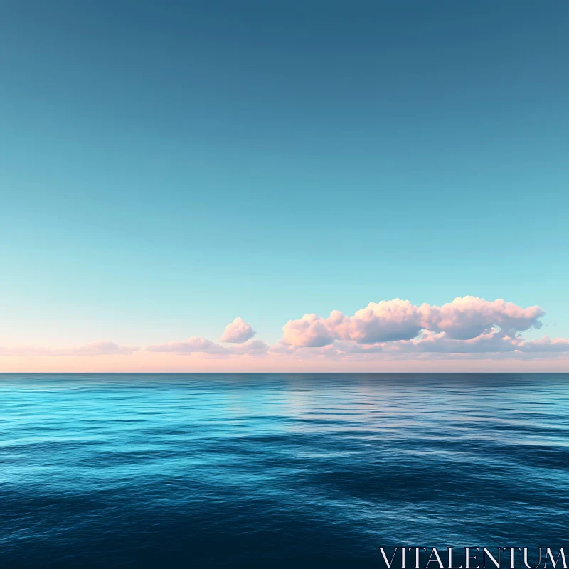 AI ART Calm Sea and Sky