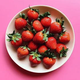 Fresh Strawberries Plate Still Life