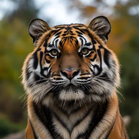 Detailed Tiger Face Image