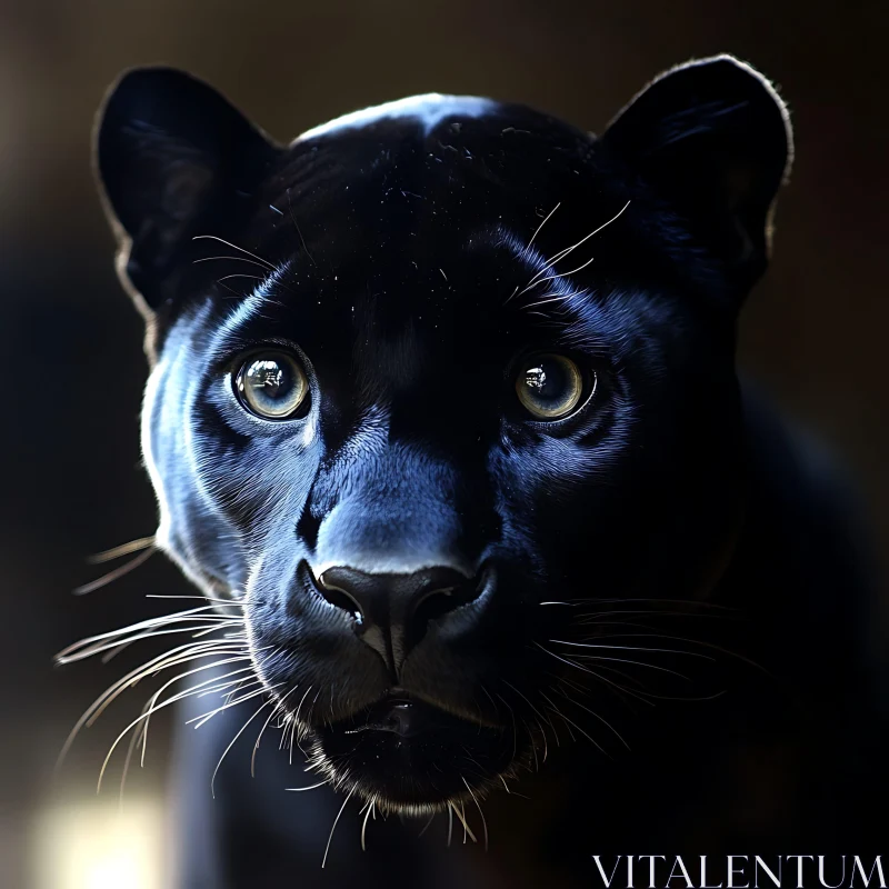 Panther Face Close-up AI Image